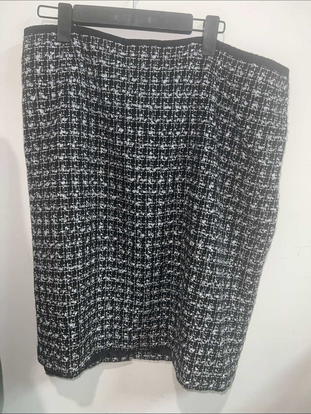 Talbots Black and White Tweed Pencil Skirt